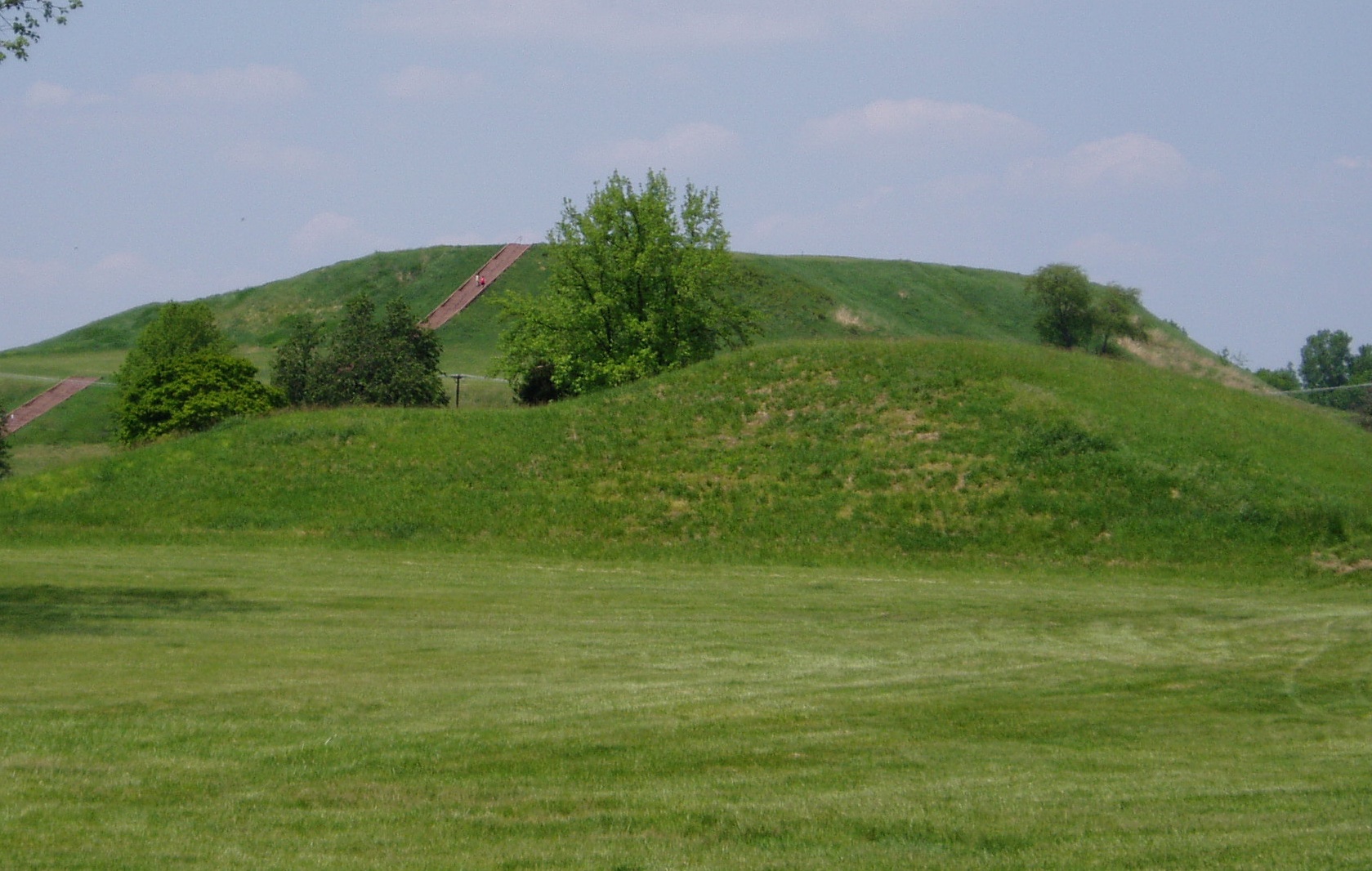 Cahokia Mounds State Park, site of the original Midwestern metropolis, within sight of St. Louis