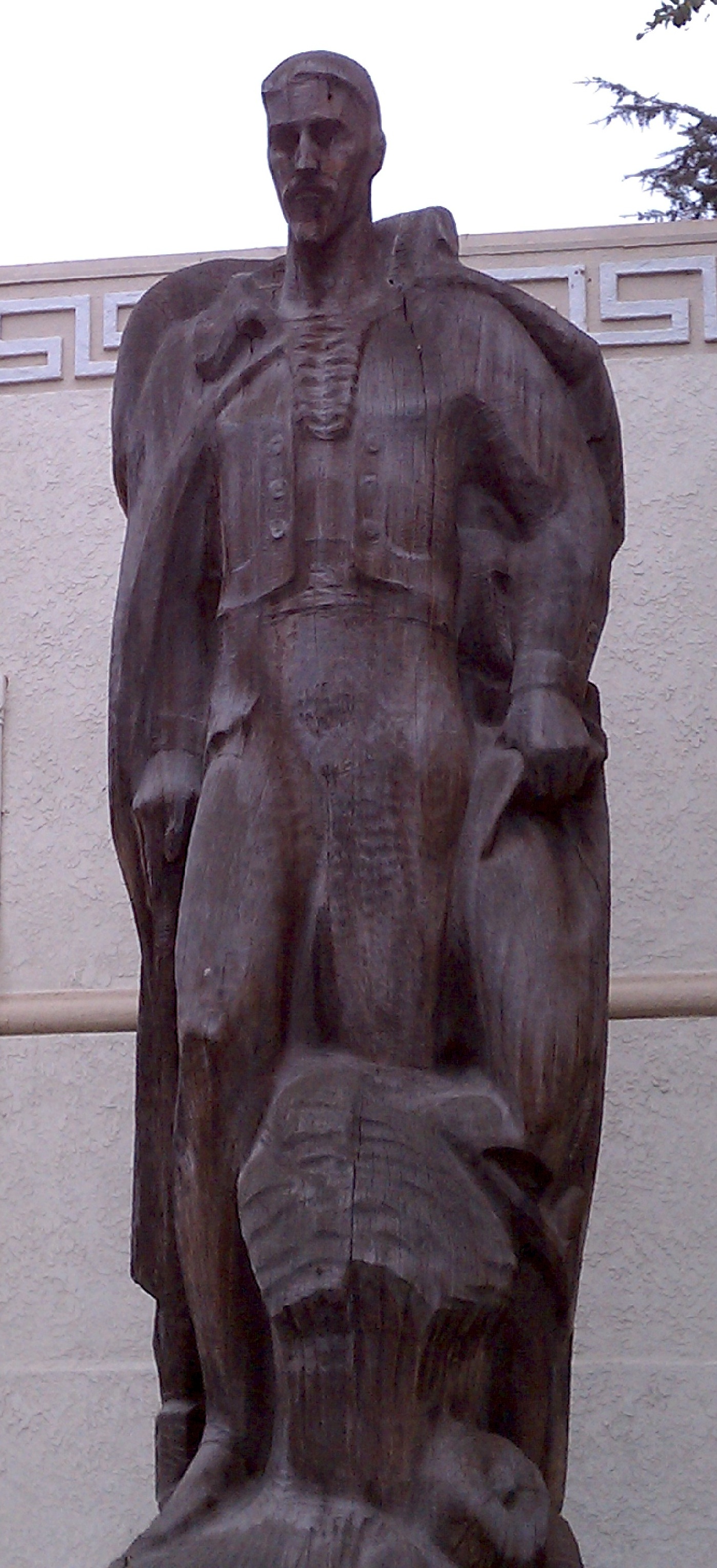 John Edward Svenson, The Ranchero sculpture in wood, Millard Sheets Center for the Arts, 1953 (photograph 2010)